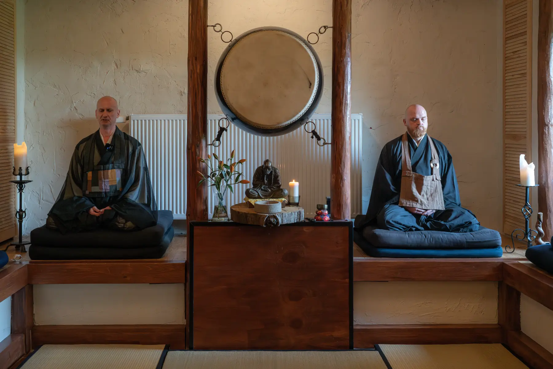 Sesshin Zen-Meister Muho und Zen-Meister Ryu Künne